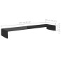 vidaXL Soporte para TV/Elevador monitor cristal negro 120x30x13 cm
