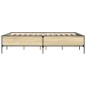 vidaXL Estructura cama madera ingeniería metal roble Sonoma 150x200 cm vidaXL Estructura cama madera ingeniería metal roble Sonoma 150x200 cm