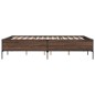 vidaXL Estructura cama madera ingeniería metal marrón roble 140x200 cm vidaXL Estructura cama madera ingeniería metal marrón roble 140x200 cm