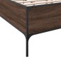 vidaXL Estructura cama madera ingeniería metal marrón roble 140x200 cm vidaXL Estructura cama madera ingeniería metal marrón roble 140x200 cm
