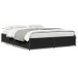 vidaXL Estructura de cama madera de ingeniería y metal negro 120x190cm vidaXL Estructura de cama madera de ingeniería y metal negro 120x190cm