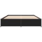 vidaXL Estructura de cama madera de ingeniería y metal negro 120x190cm vidaXL Estructura de cama madera de ingeniería y metal negro 120x190cm