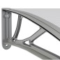 vidaXL Marquesina de puerta policarbonato gris 150x100 cm vidaXL Marquesina de puerta policarbonato gris 150x100 cm