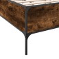 vidaXL Estructura cama madera ingeniería metal roble ahumado 200x200cm vidaXL Estructura cama madera ingeniería metal roble ahumado 200x200cm