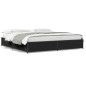 vidaXL Estructura de cama madera de ingeniería y metal negro 200x200cm vidaXL Estructura de cama madera de ingeniería y metal negro 200x200cm
