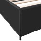 vidaXL Estructura de cama madera de ingeniería y metal negro 200x200cm vidaXL Estructura de cama madera de ingeniería y metal negro 200x200cm