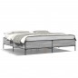 vidaXL Estructura cama madera ingeniería metal gris Sonoma 180x200 cm vidaXL Estructura cama madera ingeniería metal gris Sonoma 180x200 cm