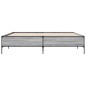 vidaXL Estructura cama madera ingeniería metal gris Sonoma 180x200 cm vidaXL Estructura cama madera ingeniería metal gris Sonoma 180x200 cm