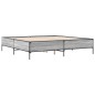vidaXL Estructura cama madera ingeniería metal gris Sonoma 180x200 cm vidaXL Estructura cama madera ingeniería metal gris Sonoma 180x200 cm
