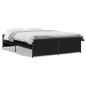 vidaXL Estructura de cama madera de ingeniería y metal negro 140x190cm vidaXL Estructura de cama madera de ingeniería y metal negro 140x190cm