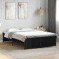 vidaXL Estructura de cama madera de ingeniería y metal negro 140x190cm vidaXL Estructura de cama madera de ingeniería y metal negro 140x190cm