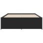 vidaXL Estructura de cama madera de ingeniería y metal negro 140x190cm vidaXL Estructura de cama madera de ingeniería y metal negro 140x190cm