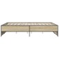 vidaXL Estructura cama madera ingeniería metal roble Sonoma 150x200 cm vidaXL Estructura cama madera ingeniería metal roble Sonoma 150x200 cm