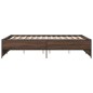 vidaXL Estructura cama madera ingeniería metal marrón roble 135x190 cm vidaXL Estructura cama madera ingeniería metal marrón roble 135x190 cm