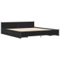 vidaXL Estructura cama con cajones madera ingeniería negra 200x200 cm
