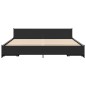 vidaXL Estructura cama con cajones madera ingeniería negra 200x200 cm