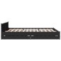 vidaXL Estructura cama con cajones madera ingeniería negra 200x200 cm