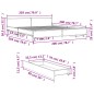 vidaXL Estructura cama con cajones madera ingeniería negra 200x200 cm