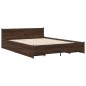 vidaXL Cama con cajones madera de ingeniería marrón roble 140x190 cm vidaXL Cama con cajones madera de ingeniería marrón roble 140x190 cm
