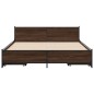 vidaXL Cama con cajones madera de ingeniería marrón roble 140x190 cm vidaXL Cama con cajones madera de ingeniería marrón roble 140x190 cm