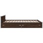 vidaXL Cama con cajones madera de ingeniería marrón roble 140x190 cm vidaXL Cama con cajones madera de ingeniería marrón roble 140x190 cm