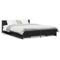 vidaXL Estructura cama con cajones madera ingeniería negra 150x200 cm vidaXL Estructura cama con cajones madera ingeniería negra 150x200 cm
