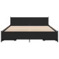 vidaXL Estructura cama con cajones madera ingeniería negra 150x200 cm vidaXL Estructura cama con cajones madera ingeniería negra 150x200 cm