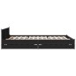 vidaXL Estructura cama con cajones madera ingeniería negra 150x200 cm vidaXL Estructura cama con cajones madera ingeniería negra 150x200 cm