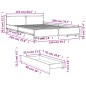 vidaXL Estructura cama con cajones madera ingeniería negra 150x200 cm vidaXL Estructura cama con cajones madera ingeniería negra 150x200 cm