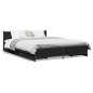 vidaXL Cama con cajones madera de ingeniería negro 120x190 cm vidaXL Cama con cajones madera de ingeniería negro 120x190 cm