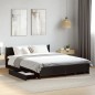 vidaXL Cama con cajones madera de ingeniería negro 120x190 cm vidaXL Cama con cajones madera de ingeniería negro 120x190 cm