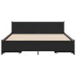 vidaXL Cama con cajones madera de ingeniería negro 120x190 cm vidaXL Cama con cajones madera de ingeniería negro 120x190 cm