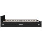 vidaXL Cama con cajones madera de ingeniería negro 120x190 cm vidaXL Cama con cajones madera de ingeniería negro 120x190 cm