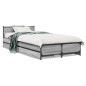 vidaXL Cama con cajones madera ingeniería gris Sonoma 100x200 cm vidaXL Cama con cajones madera ingeniería gris Sonoma 100x200 cm