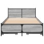 vidaXL Cama con cajones madera ingeniería gris Sonoma 100x200 cm vidaXL Cama con cajones madera ingeniería gris Sonoma 100x200 cm
