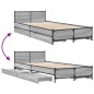 vidaXL Cama con cajones madera ingeniería gris Sonoma 100x200 cm vidaXL Cama con cajones madera ingeniería gris Sonoma 100x200 cm