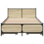 vidaXL Cama con cajones madera ingeniería roble Sonoma 75x190 cm vidaXL Cama con cajones madera ingeniería roble Sonoma 75x190 cm