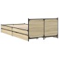 vidaXL Cama con cajones madera ingeniería roble Sonoma 75x190 cm vidaXL Cama con cajones madera ingeniería roble Sonoma 75x190 cm
