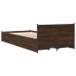 vidaXL Cama con cajones madera de ingeniería marrón roble 90x200 cm