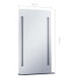 vidaXL Espejo de pared de baño con LED y estante 60x100 cm vidaXL Espejo de pared de baño con LED y estante 60x100 cm