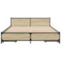 vidaXL Cama con cajones madera ingeniería roble Sonoma 140x200 cm vidaXL Cama con cajones madera ingeniería roble Sonoma 140x200 cm