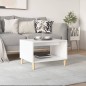 vidaXL Mesa de centro madera contrachapada blanco 60x50x40 cm vidaXL Mesa de centro madera contrachapada blanco 60x50x40 cm