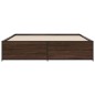 vidaXL Estructura cama madera ingeniería metal marrón roble 180x200 cm vidaXL Estructura cama madera ingeniería metal marrón roble 180x200 cm