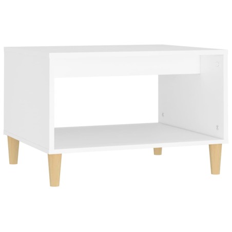 vidaXL Mesa de centro madera contrachapada blanco 60x50x40 cm