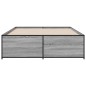 vidaXL Estructura cama madera ingeniería metal gris Sonoma 120x190 cm vidaXL Estructura cama madera ingeniería metal gris Sonoma 120x190 cm