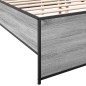 vidaXL Estructura cama madera ingeniería metal gris Sonoma 120x190 cm vidaXL Estructura cama madera ingeniería metal gris Sonoma 120x190 cm