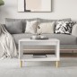 vidaXL Mesa de centro madera contrachapada blanco 60x50x40 cm vidaXL Mesa de centro madera contrachapada blanco 60x50x40 cm
