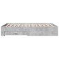 vidaXL Cama con cajones madera ingeniería gris hormigón 120x200 cm