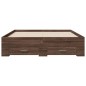 vidaXL Cama con cajones madera de ingeniería marrón roble 140x190 cm vidaXL Cama con cajones madera de ingeniería marrón roble 140x190 cm