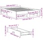 vidaXL Cama con cajones madera de ingeniería marrón roble 140x190 cm vidaXL Cama con cajones madera de ingeniería marrón roble 140x190 cm